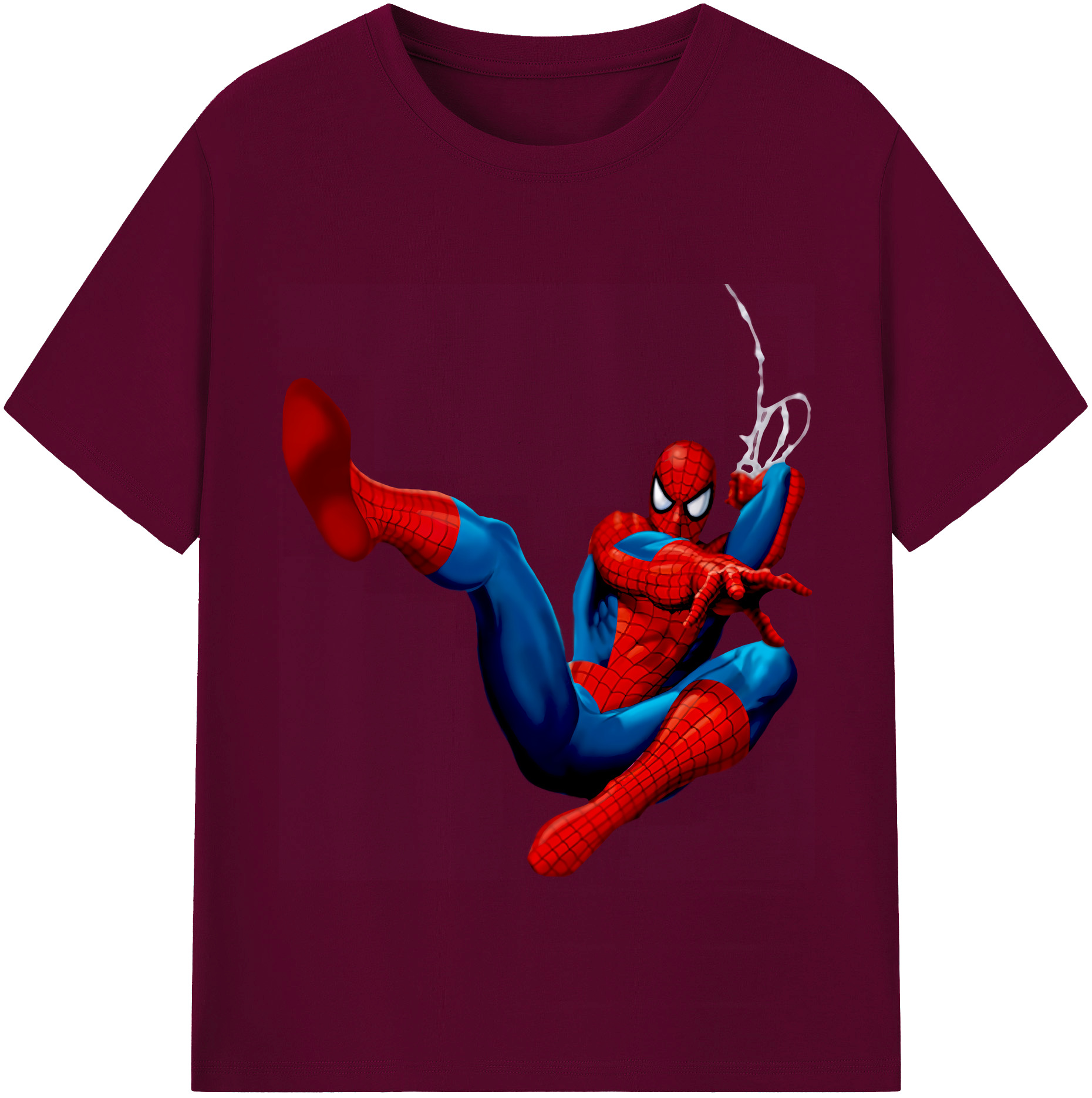 （画像用） Spider Man スパイダーマン レディースカジュアルプリントTシャツ（綿100％）